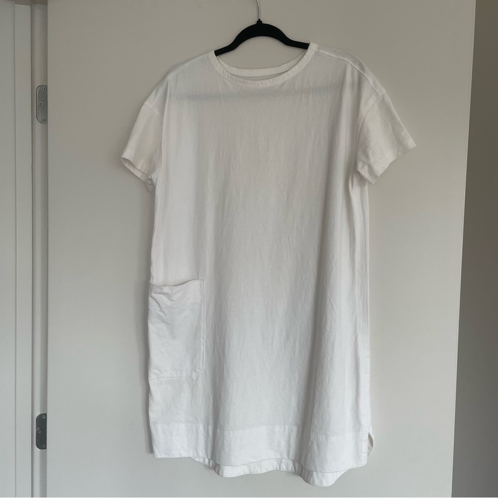 Everlane White Short Sleeve T Shirt Dress